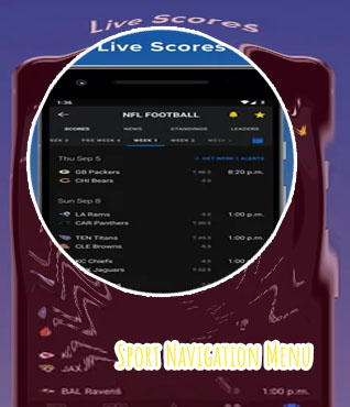 Mobile sports scores